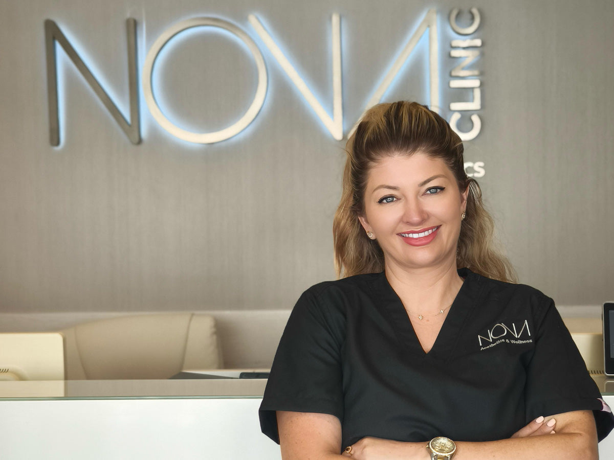 Gaëlle Antz, Surgical Nurse, Beauty and Laser Therapist (DHA licensed), and Creator of the Clean Rebel Organic Lymphatic Drainage Facial Protocol